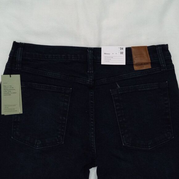 Men's Goodfellow & Co 5 Pocket Skinny Fit Jeans (34 x 32) Dark Blue - NEW!!! - Picture 6 of 10